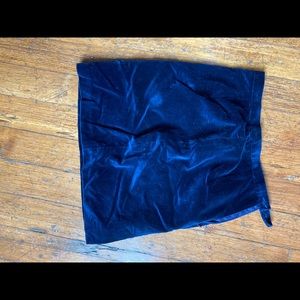 Vintage blue velvet skirt